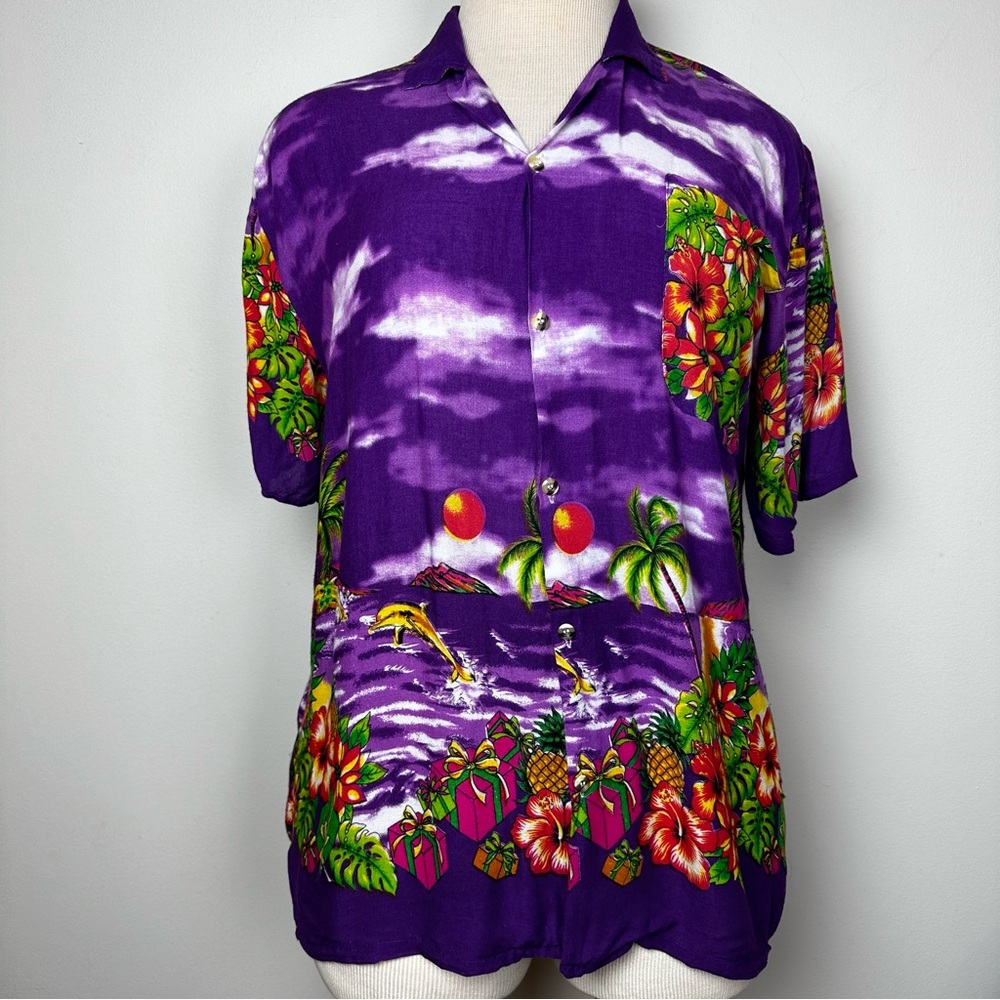 Vintage Hawaiian Christmas Shirt